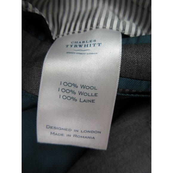 Charles Tyrwhitt Sport Coat 42 Long Blazer Wool Classic Fit Super 110 - Picture 10 of 12